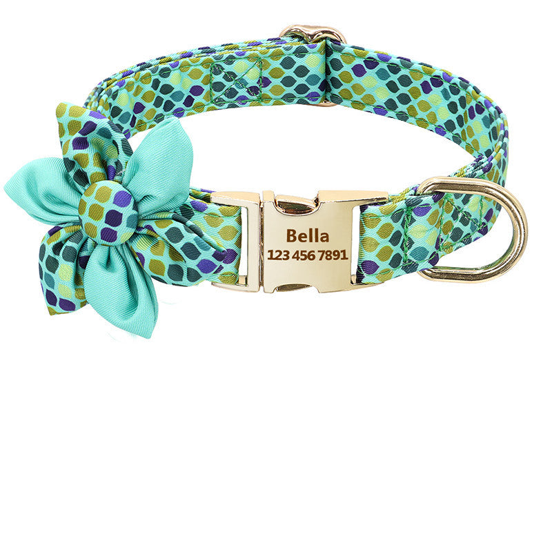 Collier de chien imprimé à la mode collier de chien en Nylon personnalisé colliers de chat de chiot de compagnie personnalisés colliers d'étiquette d'identification gravés accessoires de chien