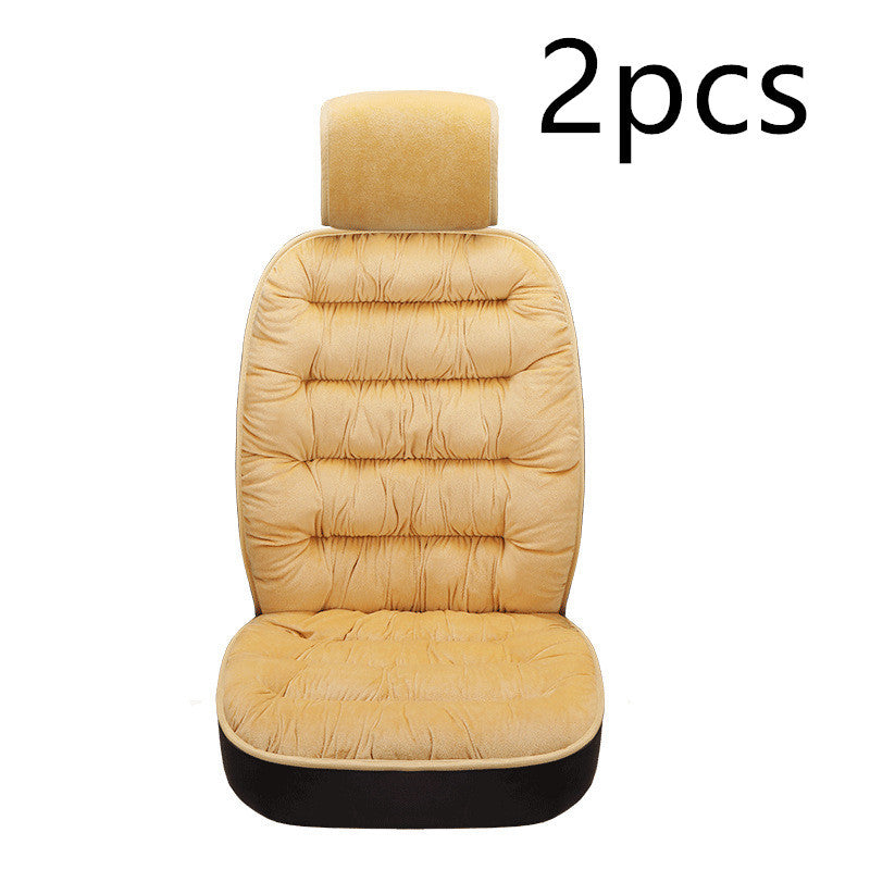Coussin de siège de voiture universel en tissu peluche chaud d'hiver