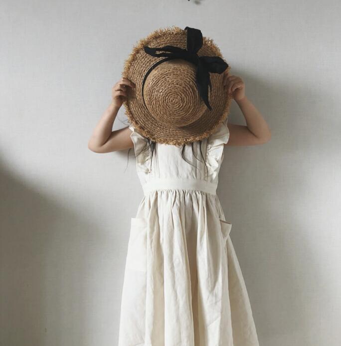 Vestidos ocasionales de la princesa del color puro de la muchacha de los niños del bebé para los vestidos de las muchachas