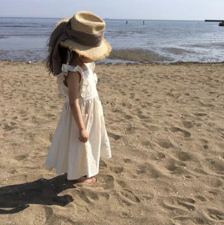Vestidos ocasionales de la princesa del color puro de la muchacha de los niños del bebé para los vestidos de las muchachas