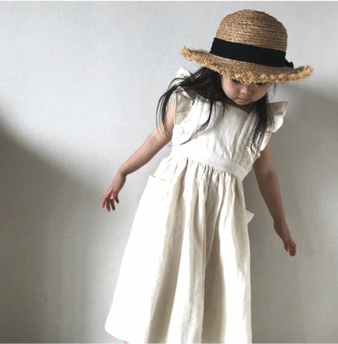 Vestidos ocasionales de la princesa del color puro de la muchacha de los niños del bebé para los vestidos de las muchachas