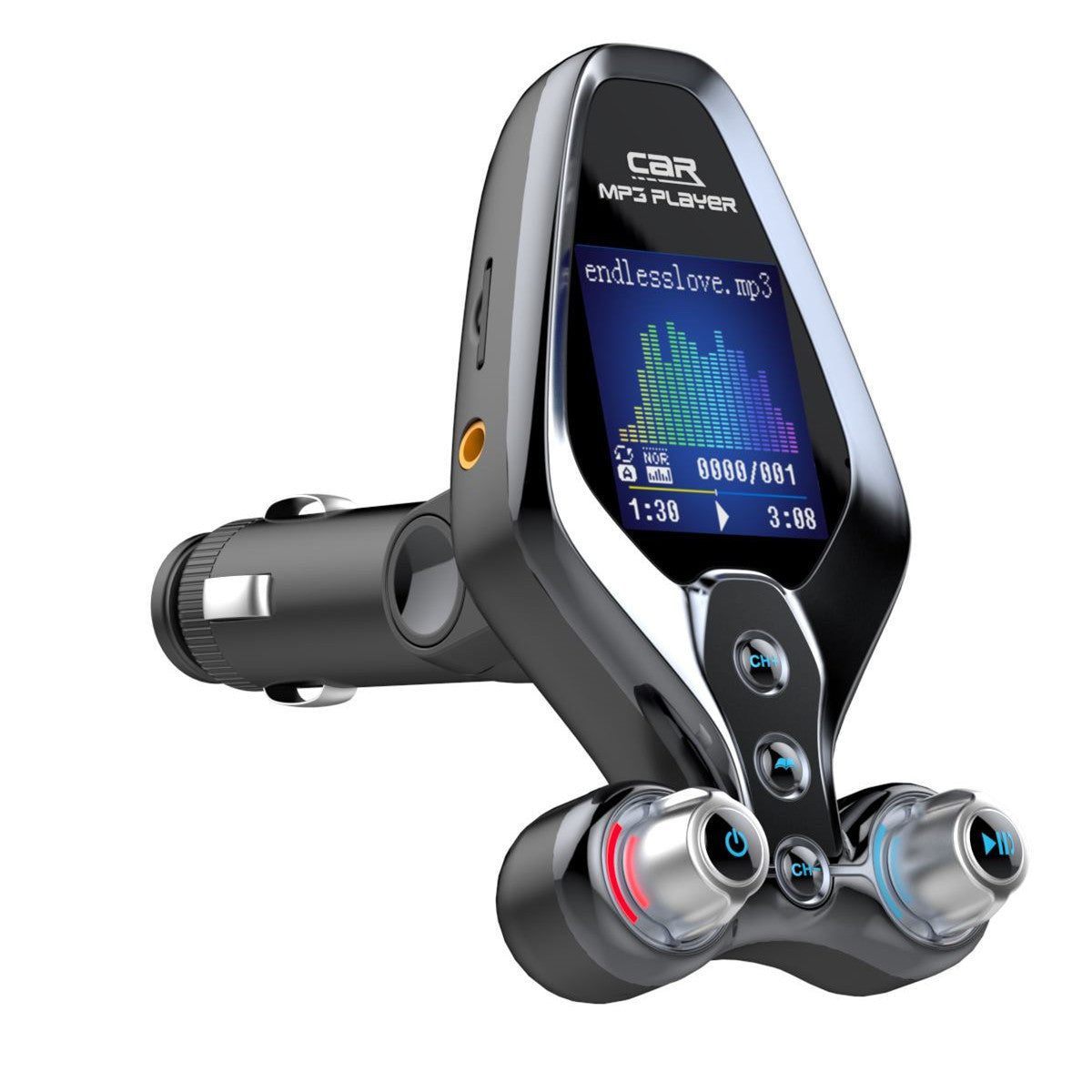 BT26 Lecteur MP3 Bluetooth mains libres Transmetteur FM pour voiture