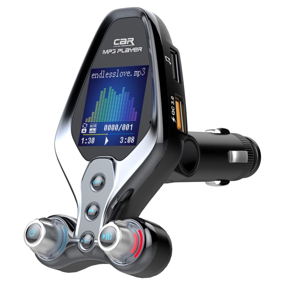 BT26 Lecteur MP3 Bluetooth mains libres Transmetteur FM pour voiture