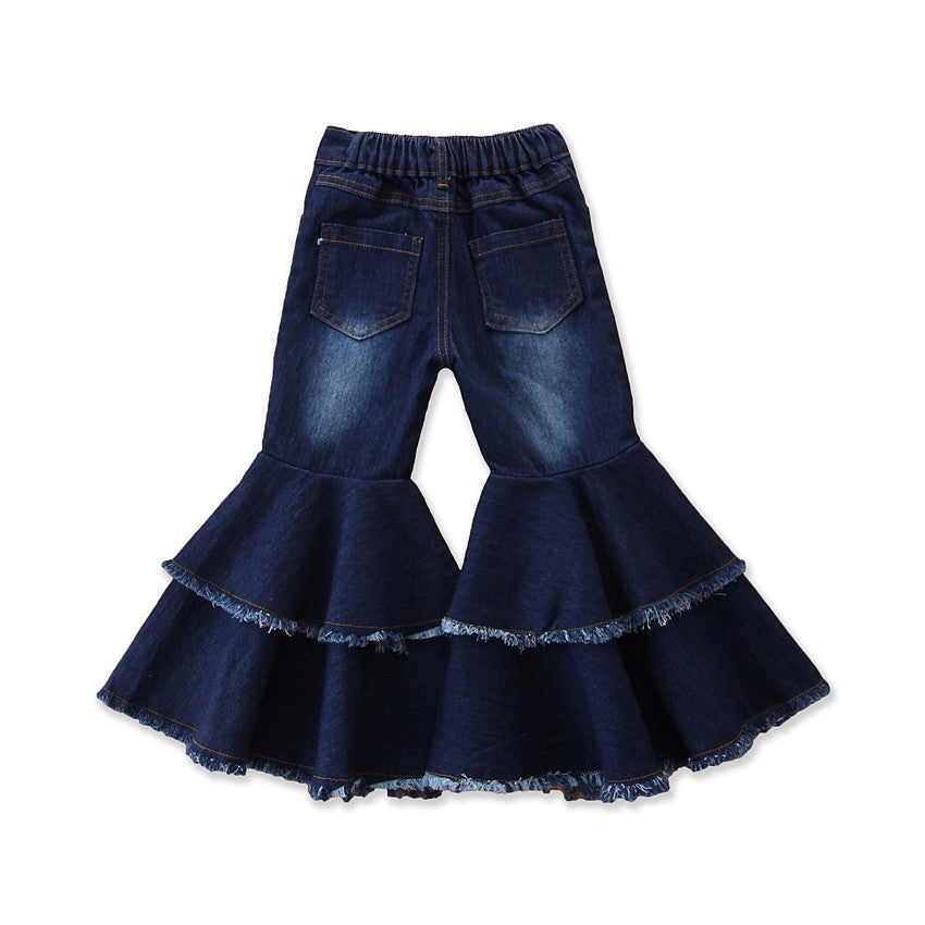 Pantalones acampanados de estilo europeo y americano para niñas y niños