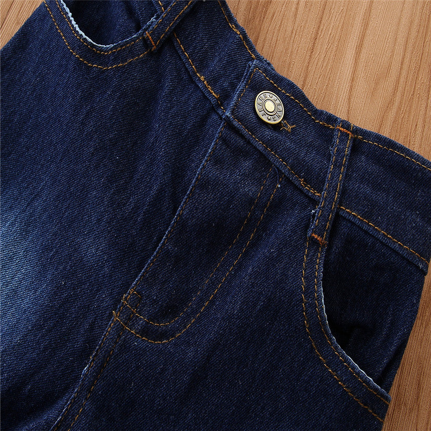 Pantalones acampanados de estilo europeo y americano para niñas y niños