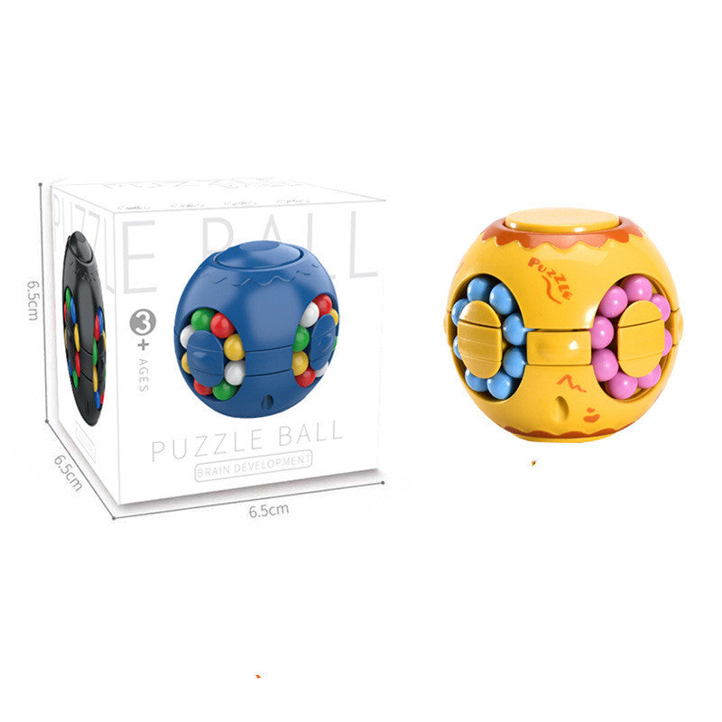 Intelligence Fingertip Checkered Educational Toys Bean Rotating Toy Relieve Stress Children Educational Toys Finger Magic Bean Burger Toy Puzzle Top Spinning Magic Bean