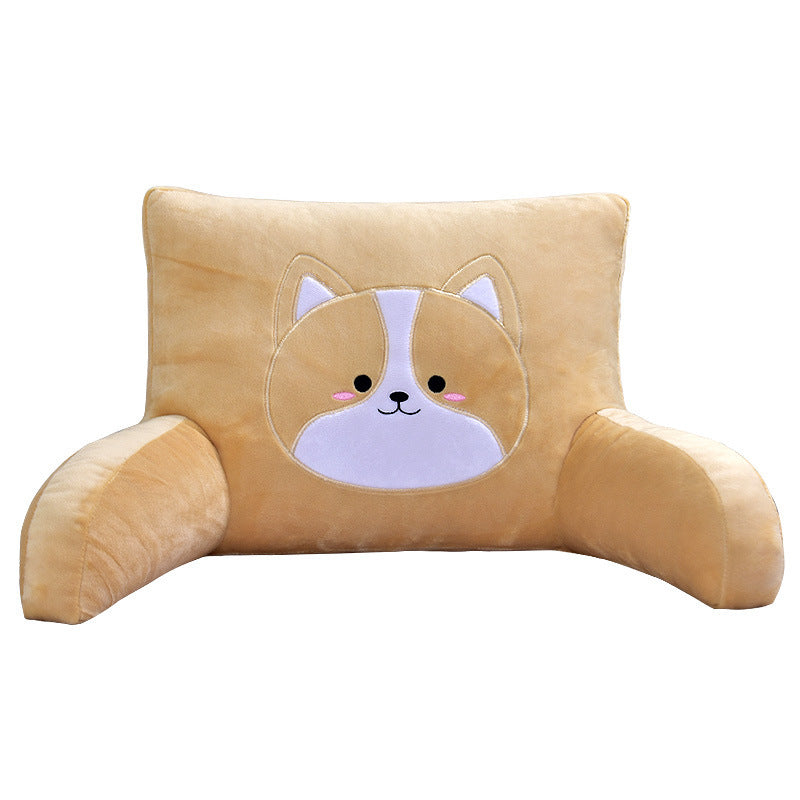 Corgi Shiba Inu Cartoon Car Headrest Neck Pillow Pair Pillow Car Lumbar Pillow Four Seasons Cute Pillow