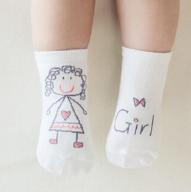 Nouveauté chaussettes nouveau-né dessin animé coton bébé chaussettes antidérapantes bébé coton chaussettes 