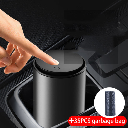 Mini almacenamiento multifuncional creativo y almacenamiento de bolsas de basura en el bote de basura del automóvil