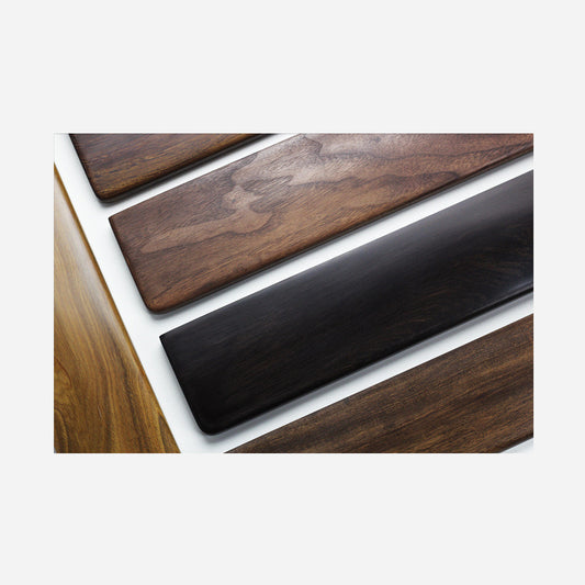 Reposamanos de madera maciza para teclado mecánico