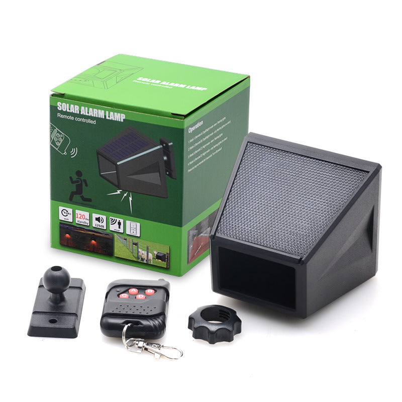 Lampe d'alarme solaire à télécommande à détection de corps infrarouge