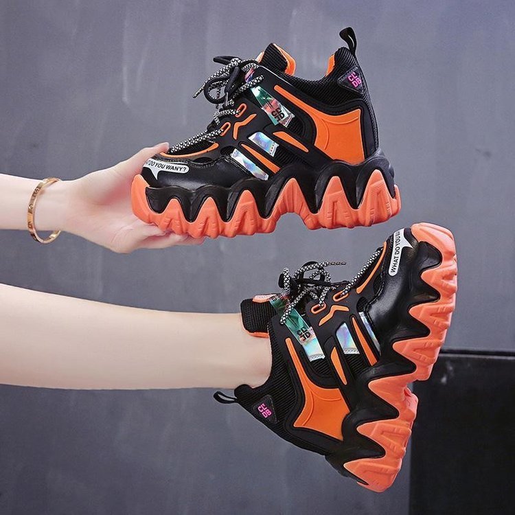 Zapatos deportivos informales con plataforma y plataforma para mujer de altura interior