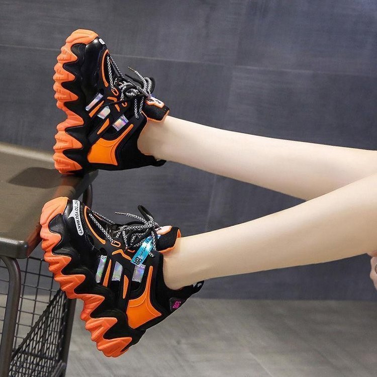 Zapatos deportivos informales con plataforma y plataforma para mujer de altura interior