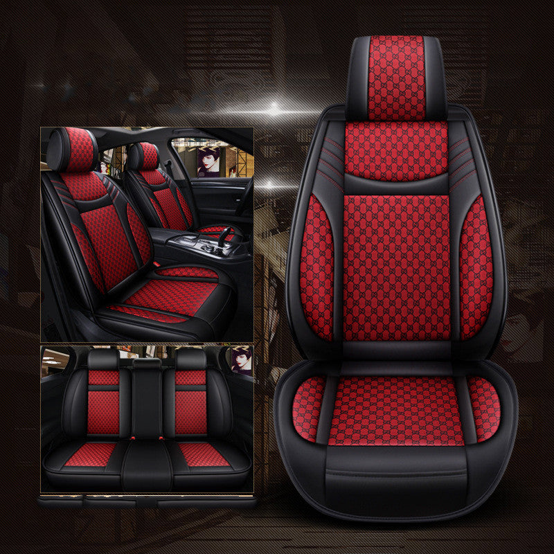 Funda de asiento de coche de lino Funda de asiento universal de cuatro estaciones
