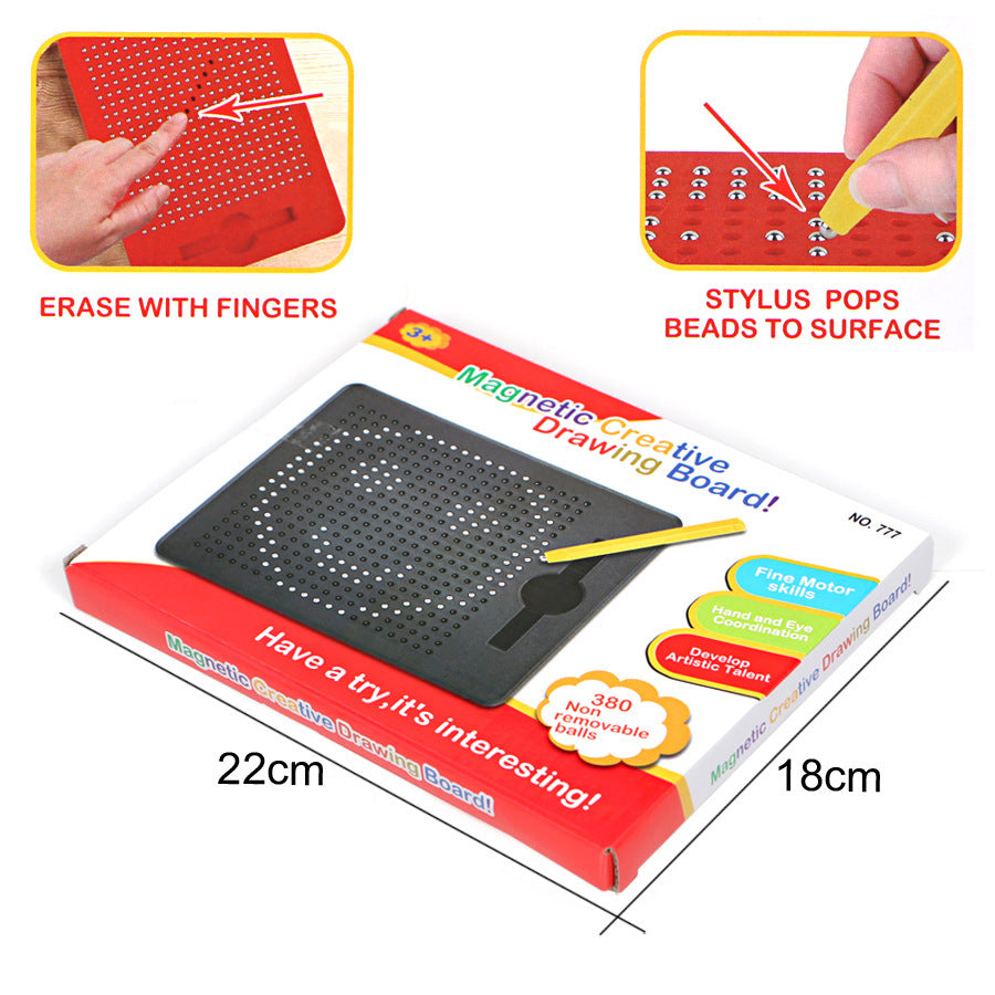 Planche à dessin magnétique de couleur pour enfants, boule d'acier Portable magnétique
