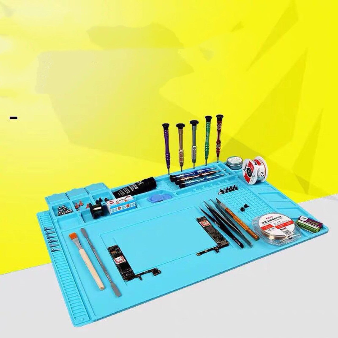 Estera de trabajo de aislamiento térmico magnético para reparación de computadoras y teléfonos móviles