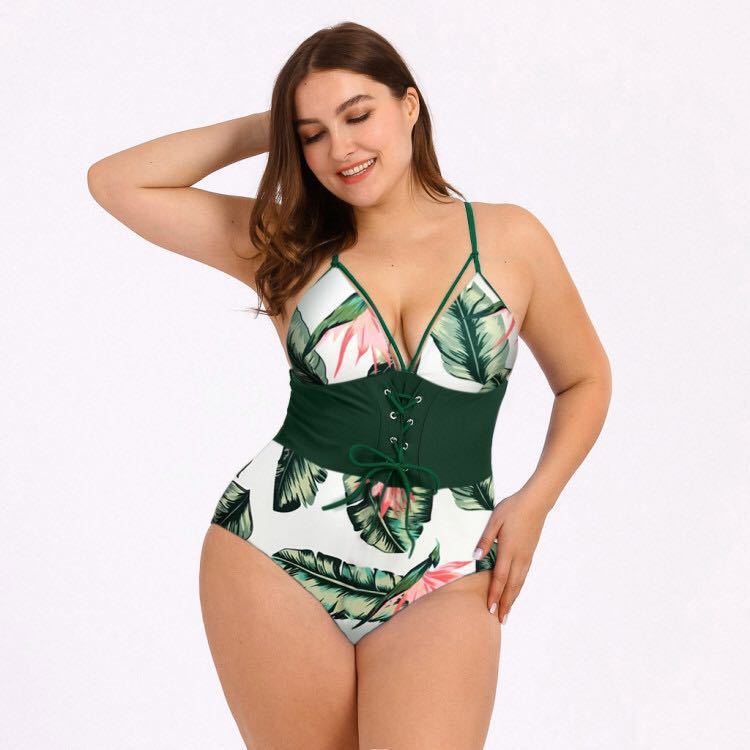 Bikini Femme Grande Taille Imprimé Bouquet Taille
