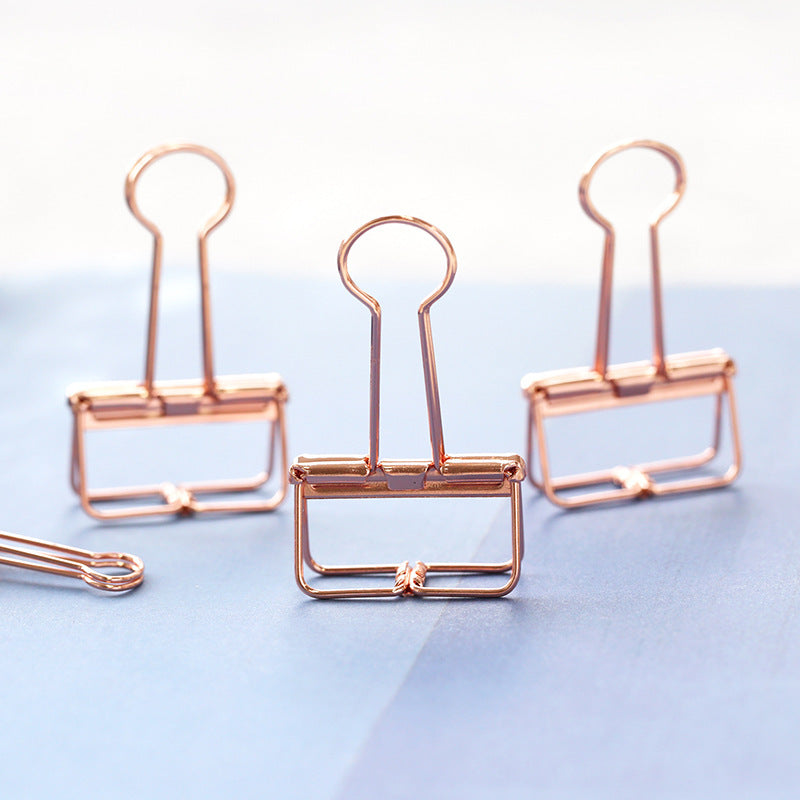 Juego de carpetas de oro rosa, porta billetes, carpeta de datos de papel de prueba