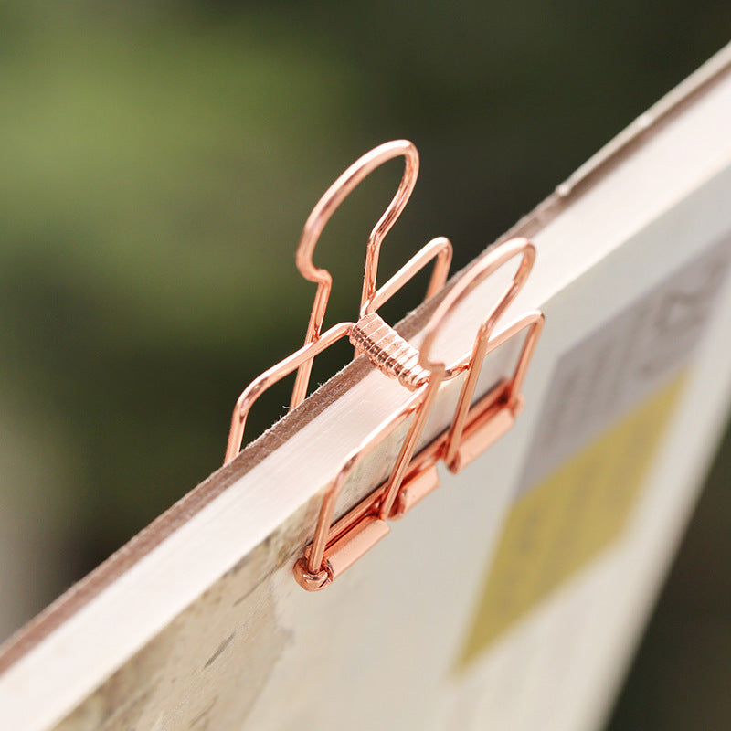 Juego de carpetas de oro rosa, porta billetes, carpeta de datos de papel de prueba