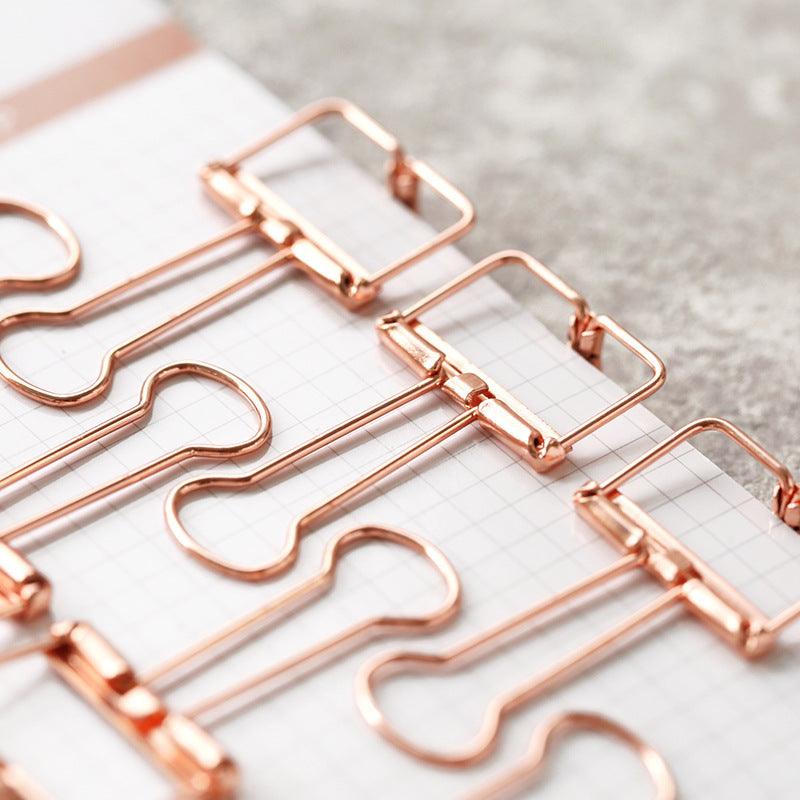 Juego de carpetas de oro rosa, porta billetes, carpeta de datos de papel de prueba