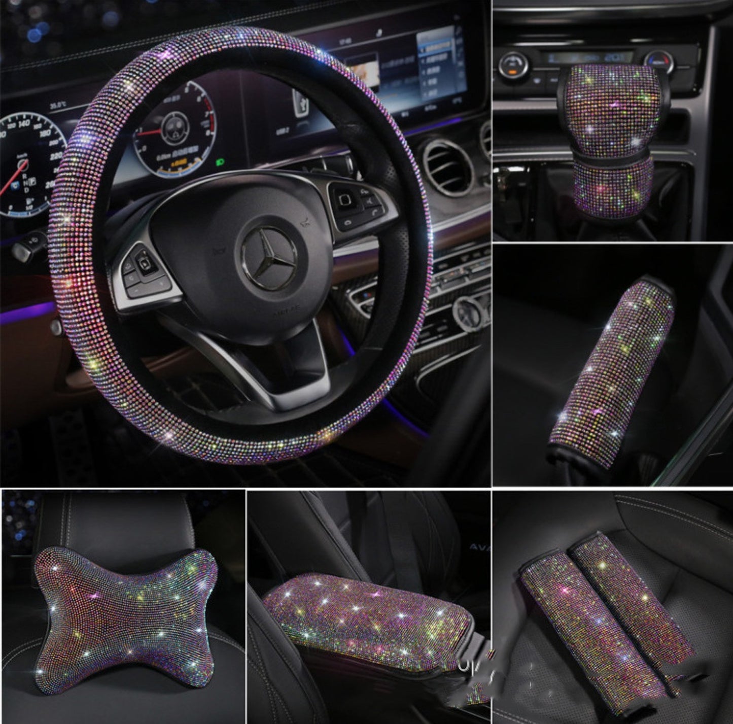 Ensemble d'engrenages de voiture, ensemble de freins à main à clous de diamant, ensemble de poignées d'engrenage