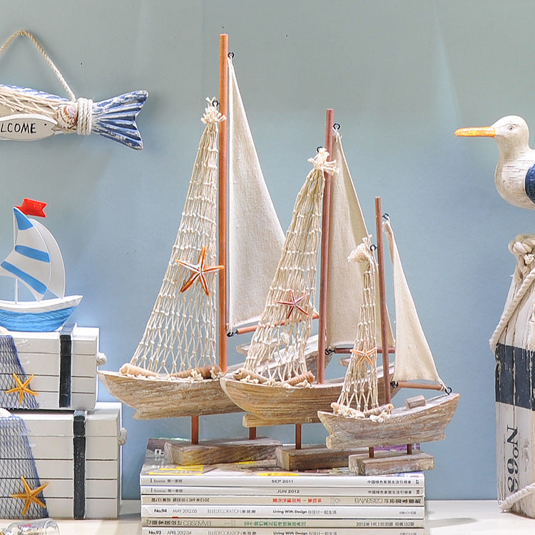 Décoration de la maison modèle de bateau de pêche Antique décoration de la maison créative