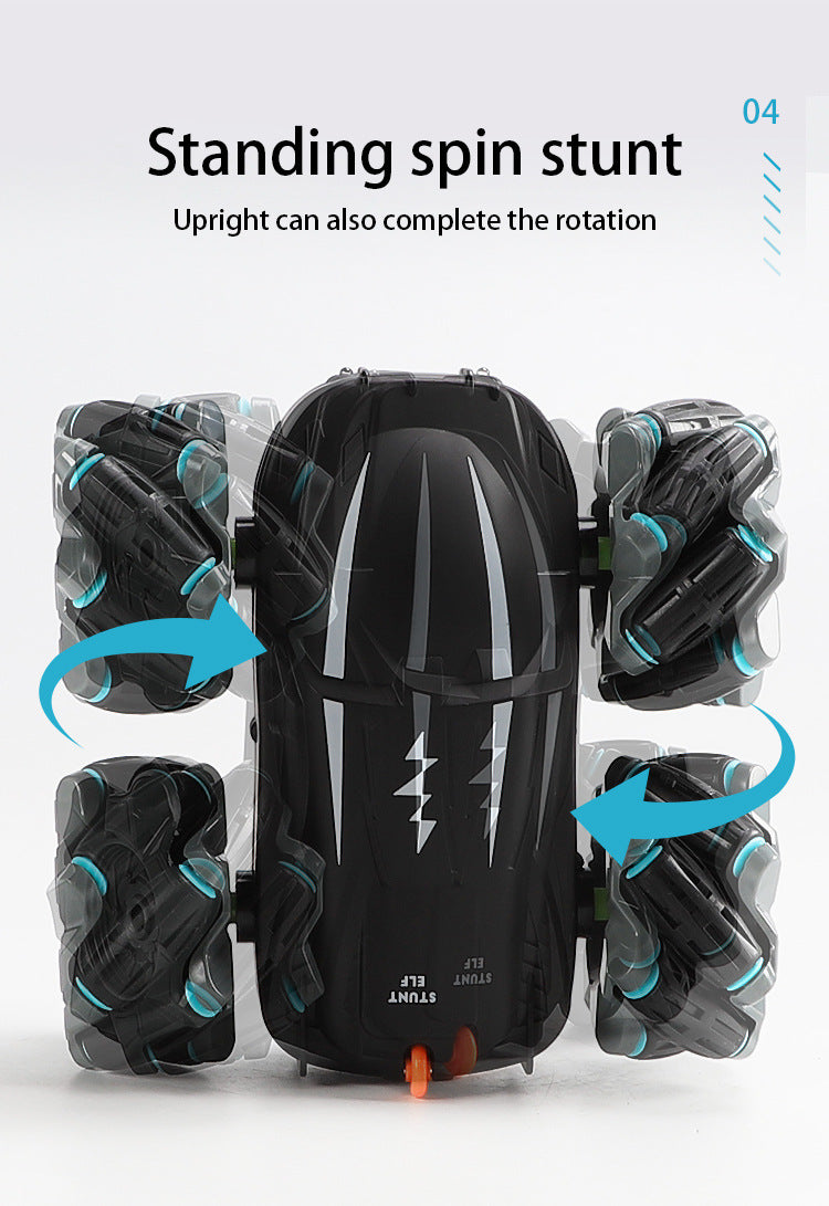 Voiture de cascade de conduite Double face avec télécommande sans fil, Rotation à 360 degrés 4WD