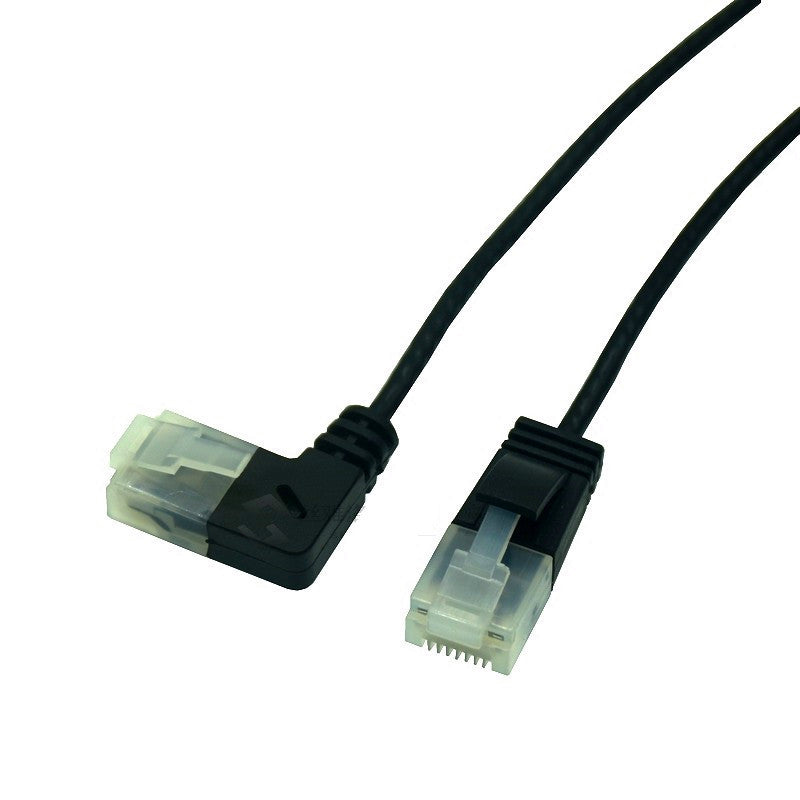 Cable Ethernet superfino ltra delgado Cat6 RJ45 TP de ángulo recto