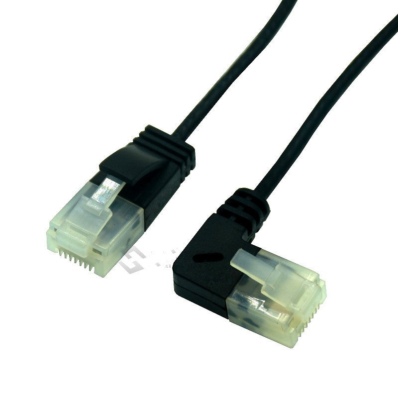 Cable Ethernet superfino ltra delgado Cat6 RJ45 TP de ángulo recto