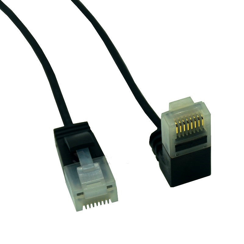Cable Ethernet superfino ltra delgado Cat6 RJ45 TP de ángulo recto