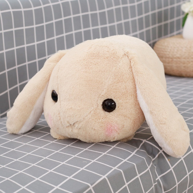 Lop almohada de conejo de dibujos animados cabeza de peluche conejo
