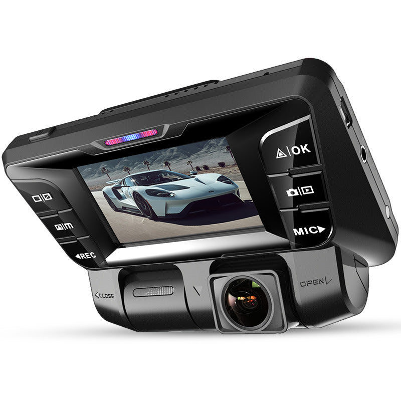 Enregistreur de conduite de voiture HD Vision nocturne enregistreur de conduite à vue panoramique à double objectif