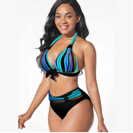 Maillot de bain imprimé numérique Maillot de bain bikini fendu