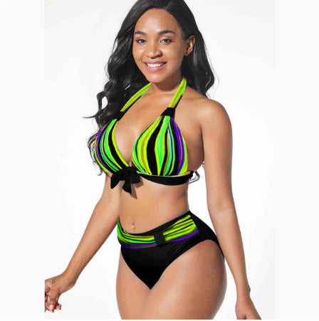 Maillot de bain imprimé numérique Maillot de bain bikini fendu
