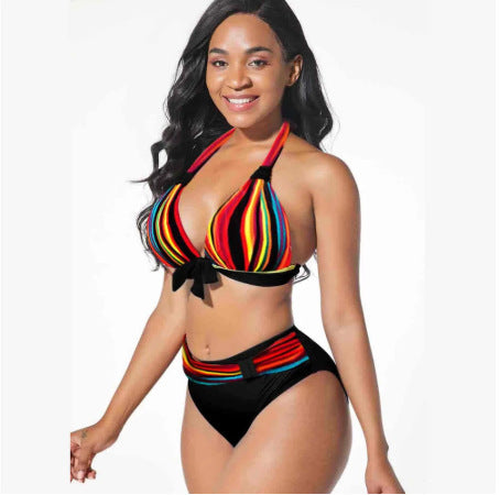 Maillot de bain imprimé numérique Maillot de bain bikini fendu