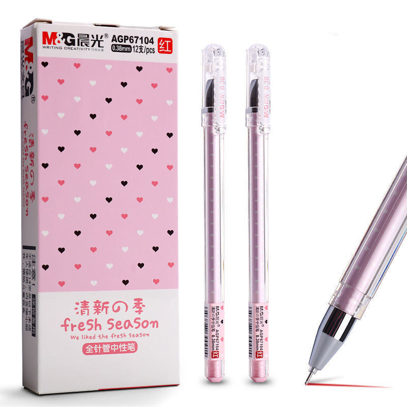 Stylo neutre stylo Signature noir étudiant utiliser dessin animé mignon petit stylo seringue fraîche