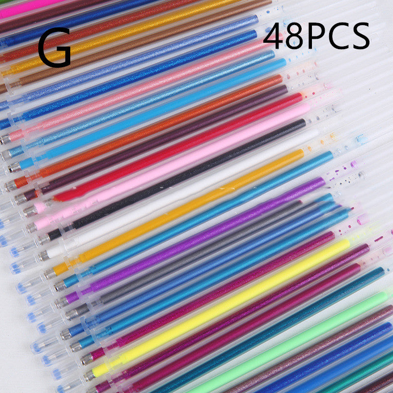 Recharge de compte à main en gel scintillant, fluorescent, haute brillance, 48 couleurs