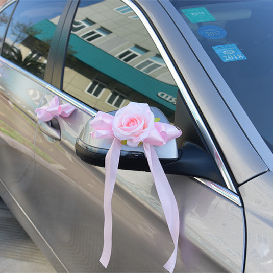 Eternal Angel Gifts Wedding Car Decoration Supplies Rear View Mirror Flowers Wedding Celebration Supplies