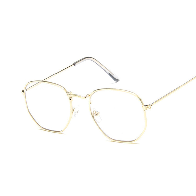 Gafas de sol poligonales de metal Gafas de sol de moda para hombres y mujeres