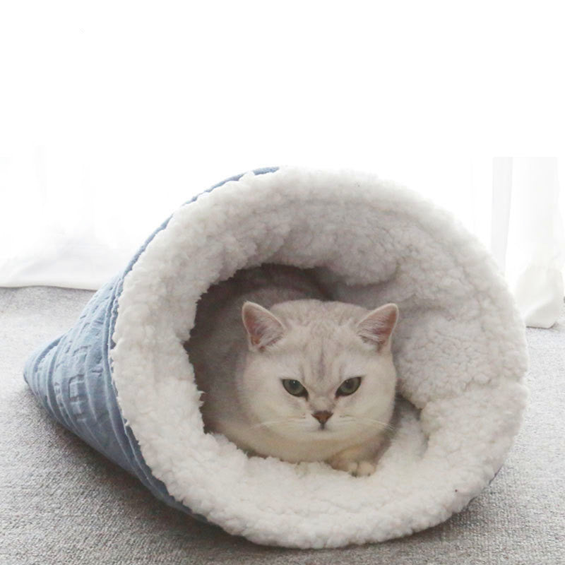 Nid de noël pour chat, sac de couchage doux, nid de chat, fournitures pour animaux de compagnie, tapis universel quatre saisons