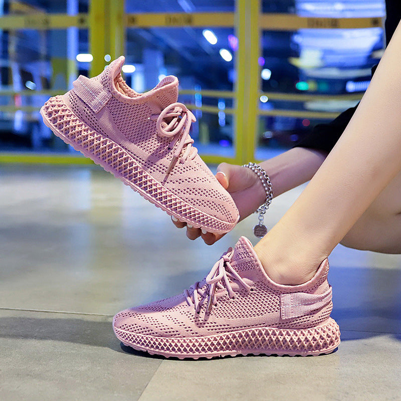 Mode couleur bonbon femmes baskets Tenis Feminino chaussures décontractées femmes respirant maille baskets femmes jaune rouge Basket Femme