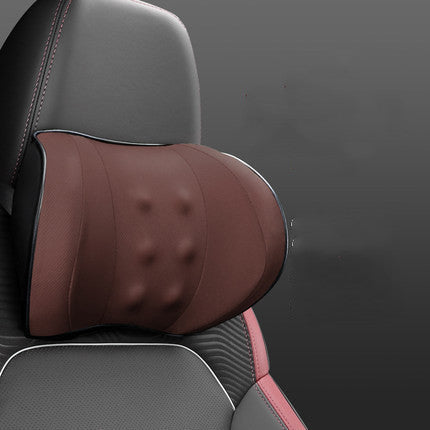 Almohada de masaje para reposacabezas de coche, cojín Lumbar Universal para cabeza, cuello y cintura, almohadillas de soporte para Interior de coche