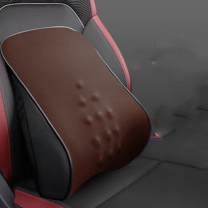 Almohada de masaje para reposacabezas de coche, cojín Lumbar Universal para cabeza, cuello y cintura, almohadillas de soporte para Interior de coche