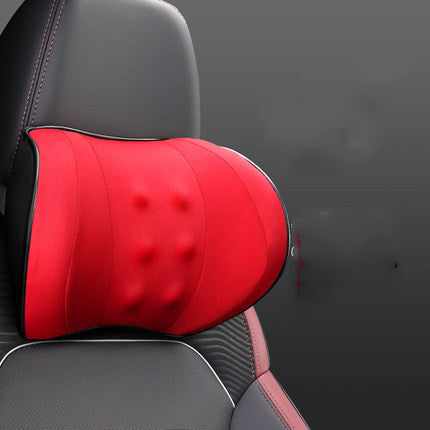 Almohada de masaje para reposacabezas de coche, cojín Lumbar Universal para cabeza, cuello y cintura, almohadillas de soporte para Interior de coche