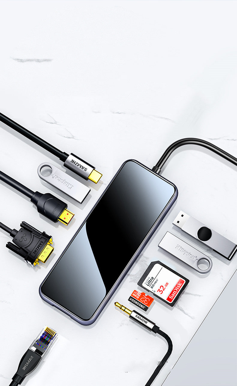 Adaptateur de convertisseur de station d'extension Typec multi-interface