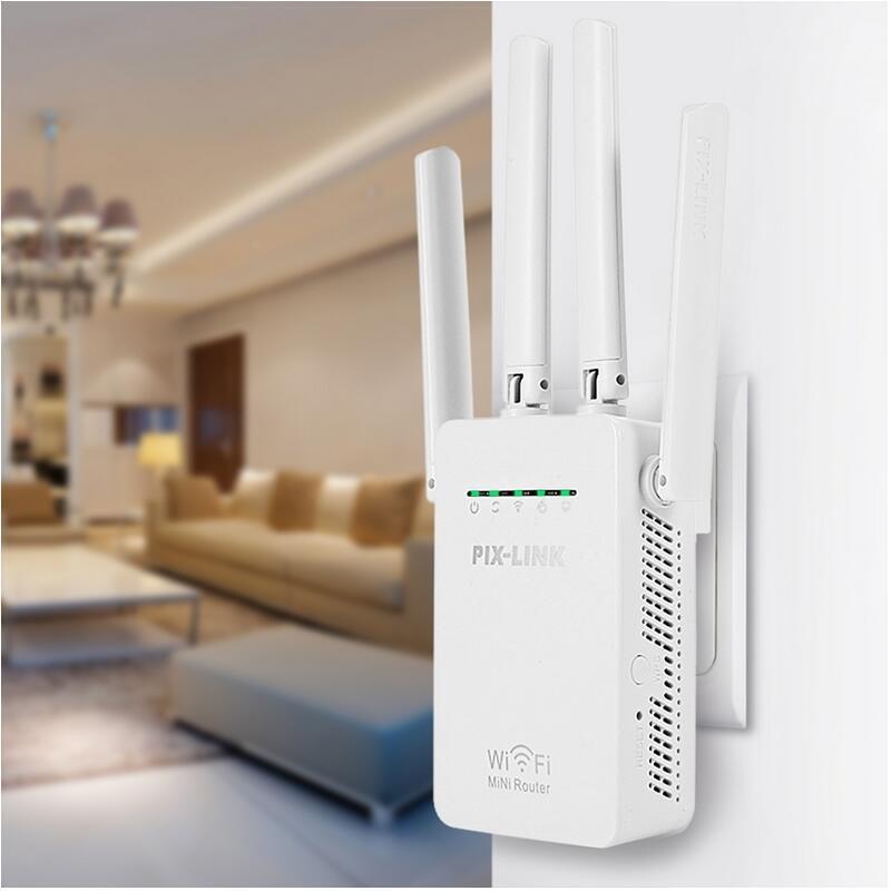 Repetidor de enrutador inalámbrico de cuatro antenas