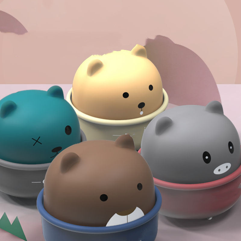 Mini coche de juguete para bebé, juguete de animales de dibujos animados, vehículos Press and Go