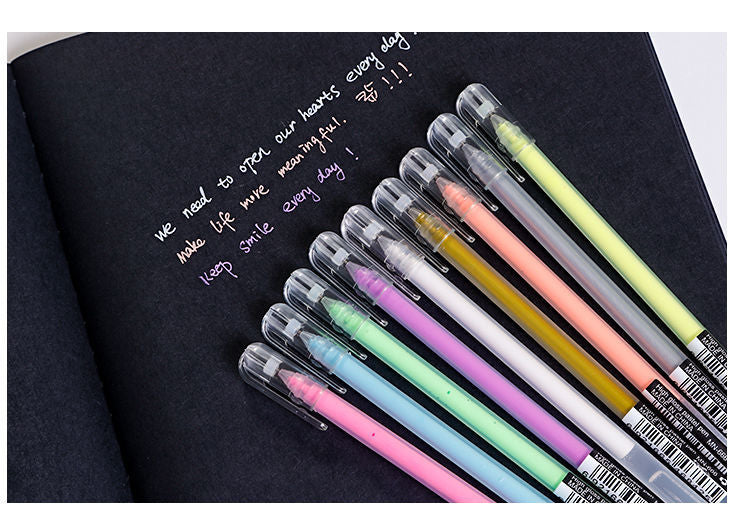 Highlighter Pen Set Flashing Pen Cute Korean Style Highlight Pen Color Gel Pen