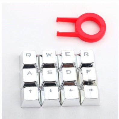 Redragon 12 Tasti PBT Double Colpo di Iniezione Retroilluminato Metallic Elettrolitico Colore Rosso Keycaps pour Interruttore Meccanico Tasteiere