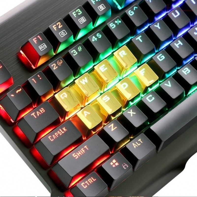 Redragon 12 Tasti PBT Double Colpo di Iniezione Retroilluminato Metallic Elettrolitico Colore Rosso Keycaps pour Interruttore Meccanico Tasteiere